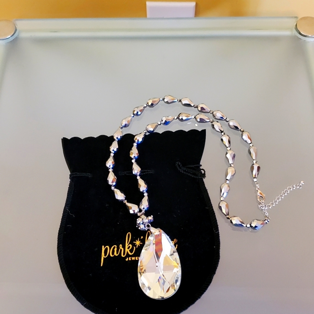 Park Lane necklace, faux diamond beaded necklace